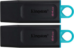 Kingston Exodia - USB stick - 64GB - Zwart (2 stuks)