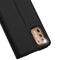 Dux Ducis Hoesje Met Pasjeshouder Geschikt voor Motorola Moto G9 Plus - Dux Ducis Slim Softcase Bookcase - Zwart