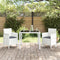 vidaXL - Tuinstoelen - met - Kussens - 2 - stuks - Wit - Poly - Rattan