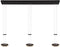 Steinhauer 3501ZW - Hanglamp 3 lichts - Hoogteinstelbaar 3000 lumen - Zwart