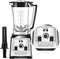 Amzchef NY-8088MJD Blender - 2L - 2000 W - Zwart, Zilver