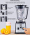 Amzchef NY-8088MJD Blender - 2L - 2000 W - Zwart, Zilver