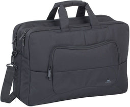 Rivacase 8455 - Schoudertas voor 17.3 Inch notebook - Extra vakken voor tablet en documenten - Zwart