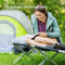 tectake® XL Veldbed - Campingbed Aluminium - Lichtgewicht tot 150 kg - zwart