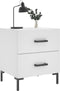 vidaXL - Nachtkastjes - 2 - st - 40x35x47,5 - cm - bewerkt - hout - wit