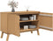 vidaXL - Dressoir - OLDEN - 114x43x73,5 - cm - massief - grenenhout - bruin