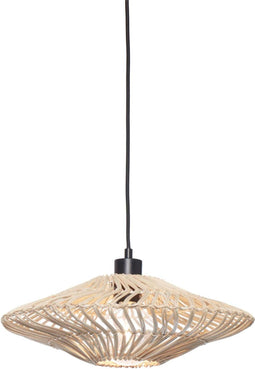 GOOD&MOJO Hanglamp Zanzibar - Rotan Wit - Ø40x12cm - Modern - Hanglampen Eetkamer, Slaapkamer, Woonkamer