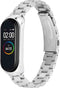 imoshion Bandje met Horlogeband inkorter - Geschikt voor Xiaomi Mi Band 4, Xiaomi Mi Band 3 - imoshion Stalen band inkliksysteem - Zilver