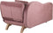MERI - Chaise longue - Roze - Rechterzijde - Fluweel