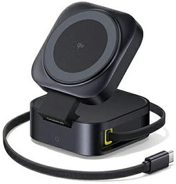 Baseus PicoGo - 2-in-1 Magnetische Draadloze Oplader - 67W Snellader voor iPhone en AirPods - Zwart