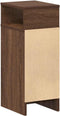 vidaXL - Nachtkastje - met - lade - 25x31x66 - cm - bruin - eikenkleurig