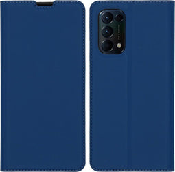iMoshion Hoesje Geschikt voor Oppo Find X3 Lite Hoesje Met Pasjeshouder - iMoshion Slim Folio Bookcase - Donkerblauw