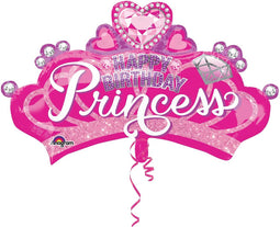 Anagram Folieballon Happy Birthday Princess 81 X 48 Cm Roze