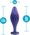 Anal Adventures Matrix - Swirling Bling Anaal Plug - Sapphire