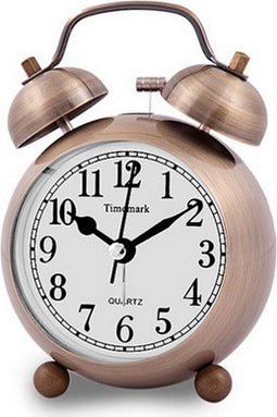 Analoge alarmklok Timemark Brons (9 x 13,5 x 5,5 cm)