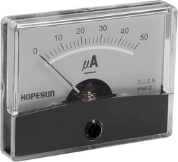 Analoge Paneelmeter Voor Dc Stroommetingen 50µa Dc / 60 X 47Mm