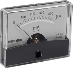 Analoge Paneelmeter Voor Dc Stroommetingen 500Ma Dc / 60 X 47Mm