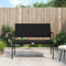 vidaXL - Tuinbank - 2-zits - poly - rattan - zwart