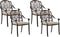 ANCONA - Tuinstoel set van 4 - Bruin - Aluminium