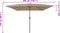 vidaXL - Vierkante - Tuinumbrella - 295x245 - cm - Taupe