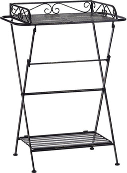 ANCUD - Tuintafel - Zwart - 35 x 40 cm - IJzer