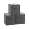 Woltu Opbergboxen Set - 3 Stuks - Opvouwbaar - 29x29x28cm - Grijs (3 stuks)