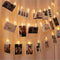 Home comfort Snoer met lichtknijpers - 16 LED knijpers - Transparant - Kunststof - 240 cm