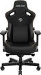 Andaseat Kaiser 3 XL Bentley Black Gaming stoel - ultieme gamestoel - ergonomische bureaustoel - schommelfunctie tot 165° - ruime zitting - goede ondersteuning van onderrug - magnetisch hoofdkussen - zwart