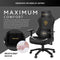 Andaseat Phantom 3 Black - Gold Gaming stoel - ultieme gamestoel - ergonomische bureaustoel - schommelfunctie tot 160° - verbreed zitkussen - goede ondersteuning van onderrug - zwart/goud