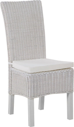 ANDES - Eetkamerstoel - Wit - Rotan