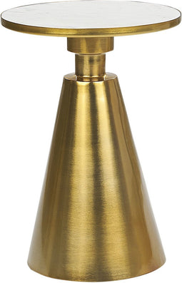 ANDRES - Bijzettafel - Wit/Goud - Metaal