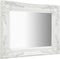 vidaXL - Wandspiegel - barok - stijl - 50x40 - cm - wit