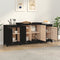 vidaXL - Dressoir - 164x37x68 - cm - massief - grenenhout - zwart