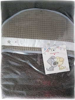 ANEL - badcape - Woezel en Pip - met wafel patroon - Bruin