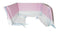 ANEL - hoofdbeschermer klein - geruit - met safety vent. - Roze - 180x30cm