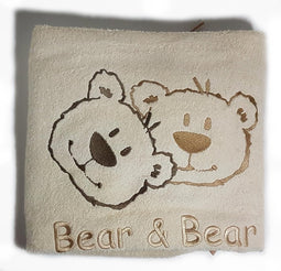 ANEL - waskussenhoes - Model: Bear & Bear - Kleur: Ecru - Formaat: 87x75cm
