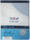 ANEL - wieglakentje met sloop - Model: Kids Art - Kleur: blauw / wit - Formaat: 80x100cm