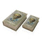 Decoratieve Doos Versa Canvas Hout MDF Vogel