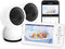 AngelTech Babyfoon Deluxe – Babyfoon Met 2 Camera's en App - Baby Monitor – Met 12.7cm Haarscherp HD Display & gratis App - Baby Camera