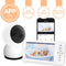 AngelTech Babyfoon Deluxe – Babyfoon Met Camera en App - Baby Monitor – Met 12.7cm Haarscherp HD Display & gratis App - Baby Camera