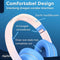 AngelTech Over Ear Kinderkoptelefoon – Hoofdtelefoon kinderen - Volume Begrensd – Draadloos – 20 Uur Speeltijd- Kinder Koptelefoon – Inclusief Audiodraad - Met Microfoon – Noise Cancelling – Blauw of Roze
