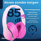 AngelTech Over Ear Kinderkoptelefoon – Hoofdtelefoon kinderen - Volume Begrensd – Draadloos – 20 Uur Speeltijd- Kinder Koptelefoon – Inclusief Audiodraad - Met Microfoon – Noise Cancelling – Roze of Blauw