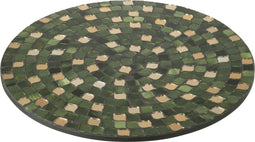 J-Line Mozaeik plateau - dienblad - glas - groen - large - woonaccessoires