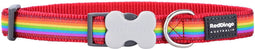 Animal Boulevard Dc-ra-re-12 - Hals- En Leibanden - Hond - Rd Halsband Rainbow Rood-xs 12mmx20-32cm - Maat: Xs