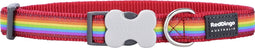 Animal Boulevard Dc-ra-re-15 - Hals- En Leibanden - Hond - Rd Halsband Rainbow Rood-s 15mmx24-36cm - Maat: S