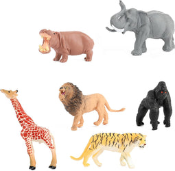 Animal World – Wilde Dieren – Speelgoed Voor Kinderen – Speelgoed – Speelgoedset - Plastic Dieren – Speelgoed - Jungle Dieren – Big Five – Speelfiguren – Leeuw – Olifant – Tijger – Gorilla – Giraffe – Nijlpaard