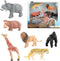 Animal World – Wilde Dieren – Speelgoed Voor Kinderen – Speelgoed – Speelgoedset - Plastic Dieren – Speelgoed - Jungle Dieren – Big Five – Speelfiguren – Leeuw – Olifant – Tijger – Gorilla – Giraffe – Nijlpaard