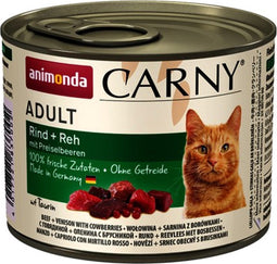 Animonda Carny Adult - Rund met Hert en Koebes - 6 x 200 g