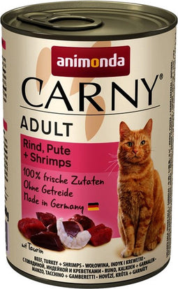 Animonda Carny Adult - Rund met Kalkoen en Garnaal - 6 x 400 g