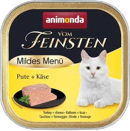 ANIMONDA vom Feinsten Mildes Menu Kalkoen met kaas - nat kattenvoer - 32 x 100g